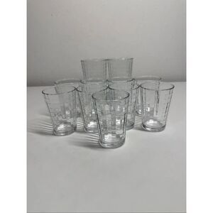 Pasabahce Set of 11 Block Optic Window Glasses Tumbler 9-4 Oz 2-8 Oz